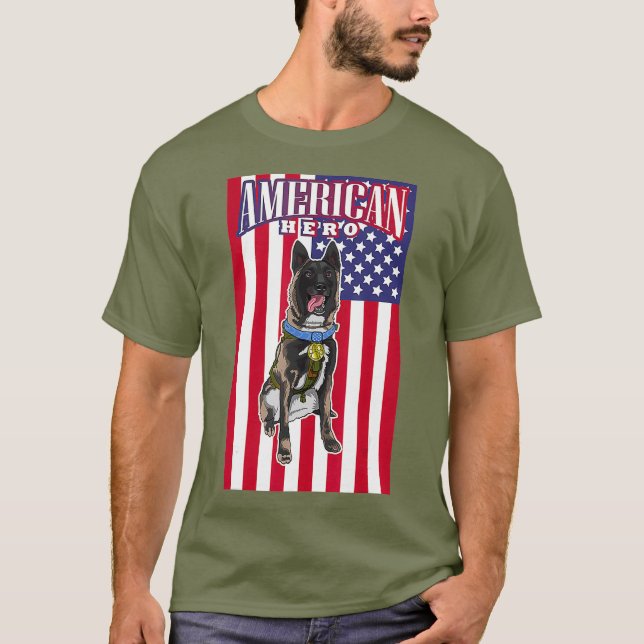 Camiseta Cão Ouro Medroso da Polícia de Coragem do Exército (Frente)