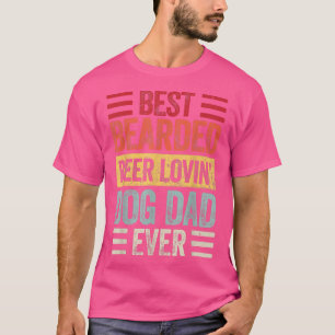 Camiseta Cão-Pai T-Shirt-Dog de cerveja de melhor barba