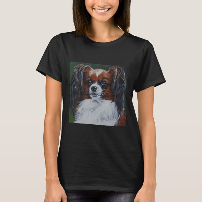 Camiseta Cão Papillon Design (Frente)