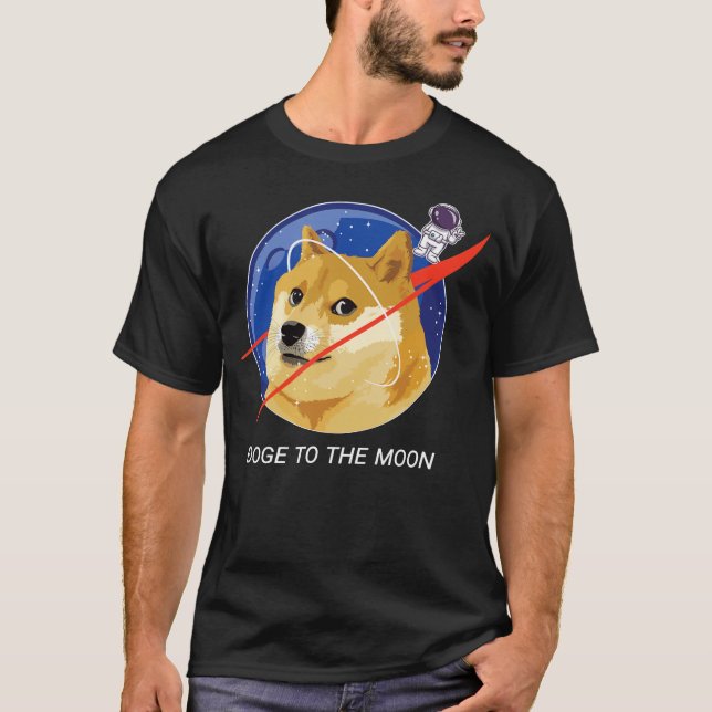 Camiseta Cão Para O Astronauta Da Lua Nasa Shibu Inu Cão Me (Frente)