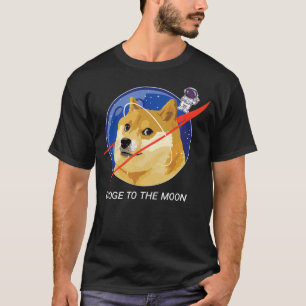 Camiseta Cão Para O Astronauta Da Lua Shibu Inu Meme Dog