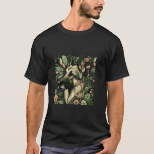 Camiseta Cão Pastor Alemão Ilustração Botânica Inspirada na