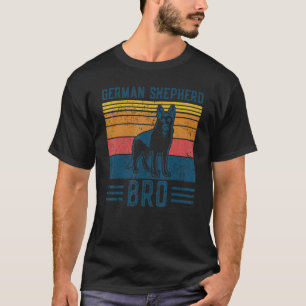 Camiseta Cão Pastor Alemão Irmão  Pastor Alemão Vintage B