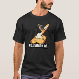 Camiseta Cão Pastor Alemão Não Não Simplesmente Não Cães