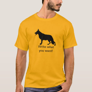 Camiseta Cão Pastor Alemão preto