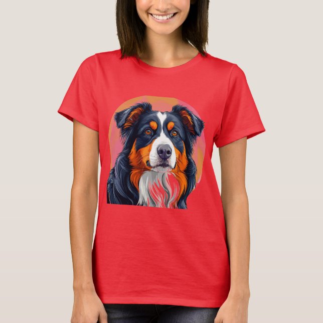 Camiseta cão pastor australiano (Frente)