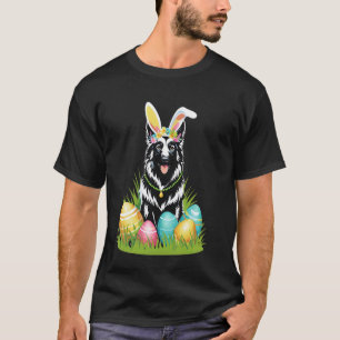 Camiseta Cão Pastor Belga com Ovos da Páscoa com Orelhas de