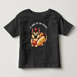 Camiseta Cão Pastor com Fantasia de Cachorro Quente, Dia da