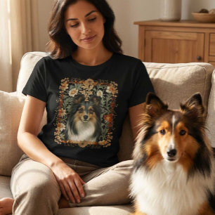 Camiseta Cão Pastor de Shetland Sheltie Vintage William Mor