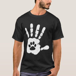 Camiseta Cão Pata Mão Amor Animal I Cão Pet Design