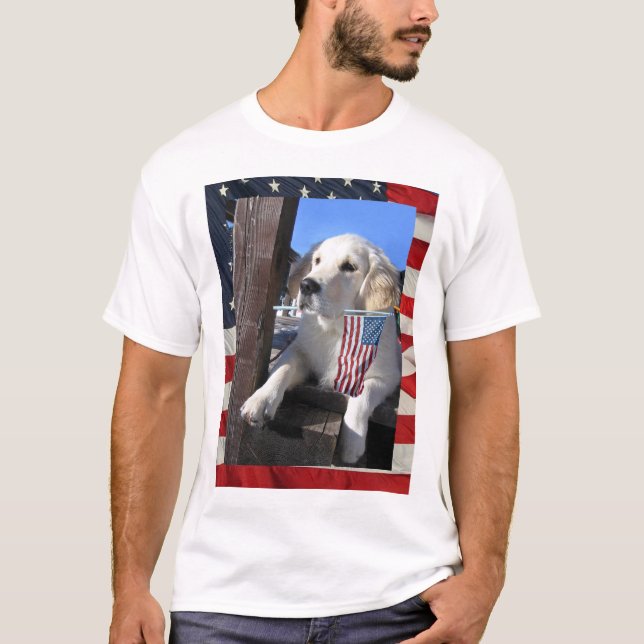 Camiseta Cão patriótico (Frente)