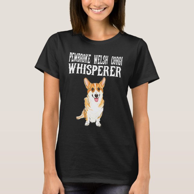 Camiseta Cão Pembroke Welsh Corgi Wisperer (Frente)