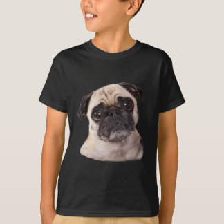 Camiseta cão pequeno bonito do pug