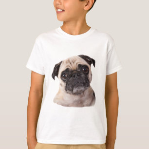 Camiseta cão pequeno bonito do pug