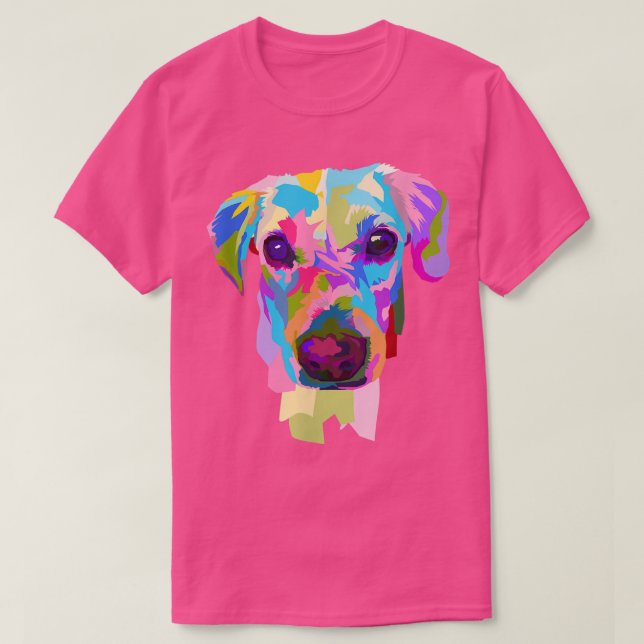 Camiseta Cão pintado com aquarela  (Frente do Design)