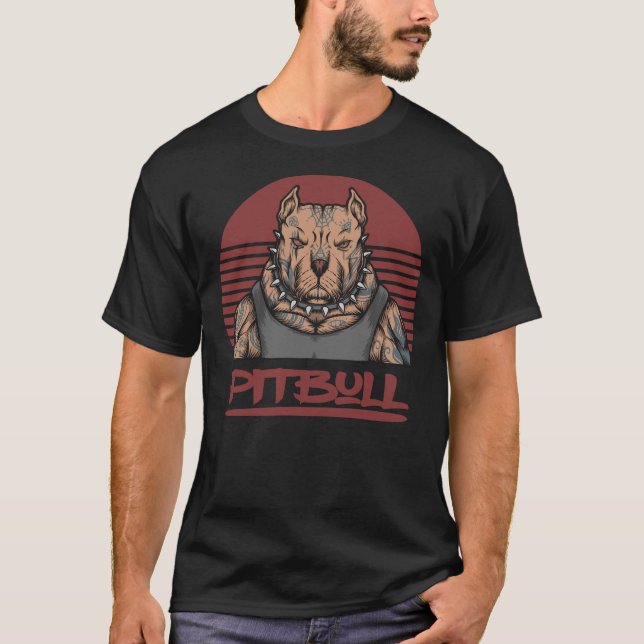 Camiseta Cão Pitbull (Frente)