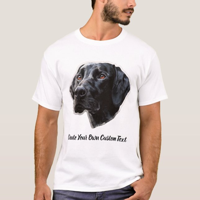 Camiseta Cão Pointer Crie Seu Próprio Texto Personalizado  (Frente)