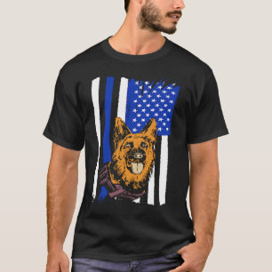 Camiseta Cão Policial K9 No Patriótico Dos Estados Unidos K