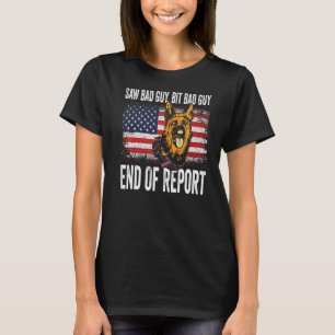 Camiseta Cão Policial Pastor Alemão K 9 Aplicação da Lei K