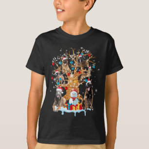 Camiseta Cão-Presente da Ornação Árvore de Natal em Malinoi