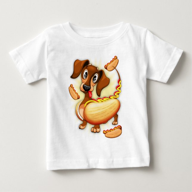 Camiseta Cão Quente do Dachshund (Frente)
