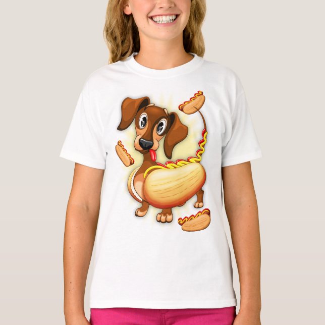 Camiseta Cão Quente do Dachshund (Frente)