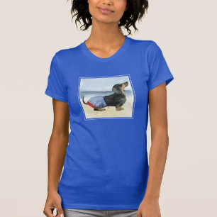 Camiseta Cão quente   Preparações Para Nadar