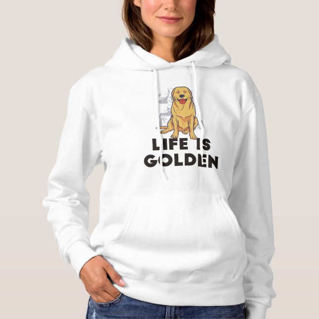 Camiseta Cão Retriever Dourado - A Vida é Dourada (Frente)