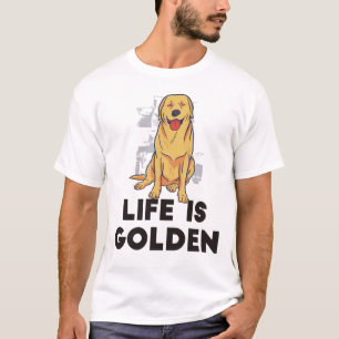 Camiseta Cão Retriever Dourado - A Vida é Dourada