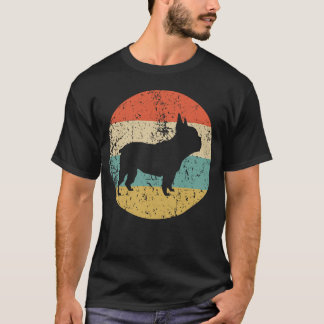 Camiseta Cão retro do buldogue francês de buldogue francês