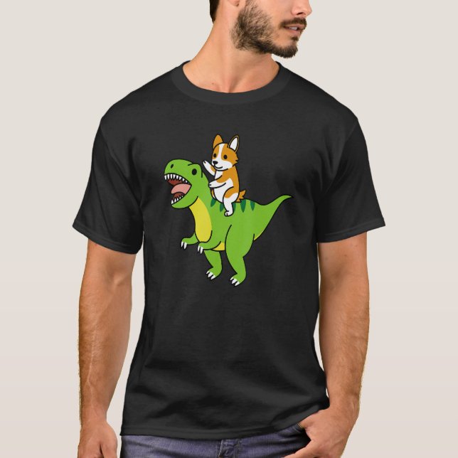 Camiseta Cão Rex Dinossaur do Corgi (Frente)