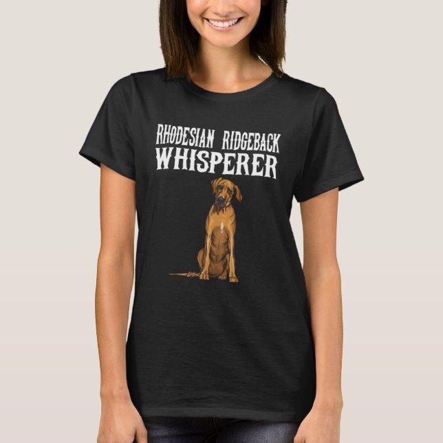 Camiseta Cão Rhodesian Ridgeback Wisperer (Frente)