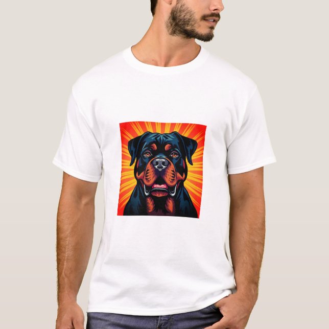 Camiseta cão rottweiler (Frente)