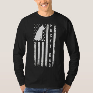 Camiseta Cão rouco Pai Americano Flag
