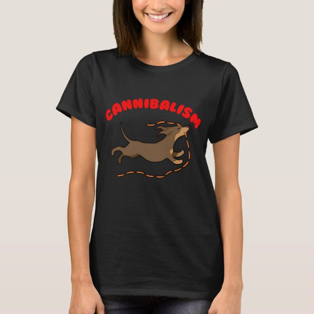Camiseta Cão Salsicha Canibal (Frente)