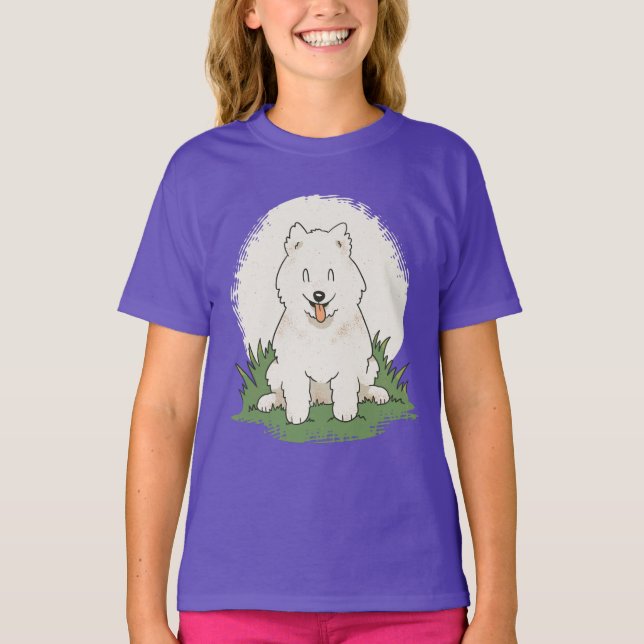 Camiseta Cão Samoiado Engraçado (Frente)