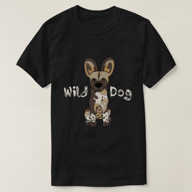Camiseta Cão selvagem africano (Frente do Design)