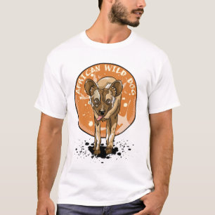 Camiseta Cão selvagem africano pintado
