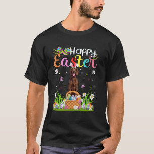 Camiseta Cão Setter Irlandês Feliz Caça ao Ovo de Páscoa Or