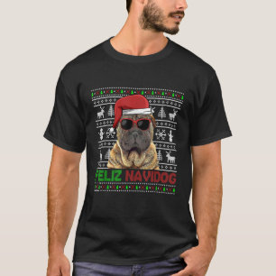 Camiseta Cão Shar Pei Chinês Feliz Navidog Natal Engraçado