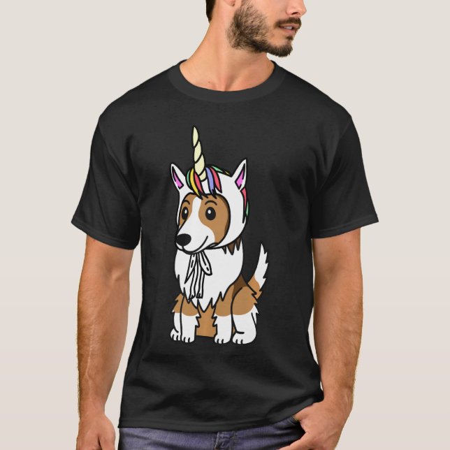 Camiseta Cão Sheepdog do Unicorn Hat Shetland (Frente)