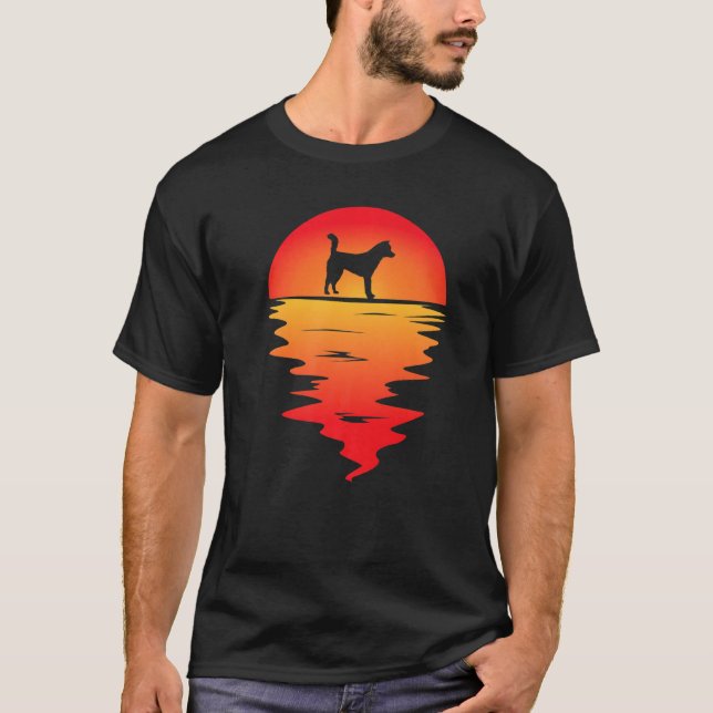 Camiseta Cão Sunset Kishu Ken (Frente)