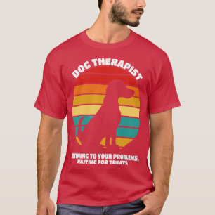 Camiseta cão-terapeuta ouvindo seus problemas Esperando