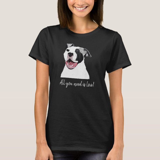 Camiseta Cão-Touro Sorridente (Frente)