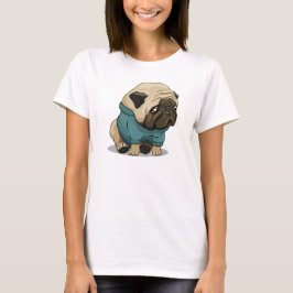 Camiseta Cão triste do pug