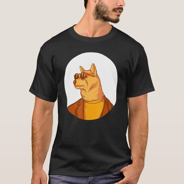 Camiseta Cão Usando Óculos de Sol (Frente)
