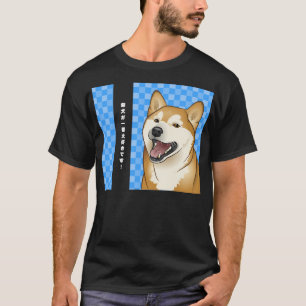 Camiseta Cão vermelho feliz do japonês de Shiba Inu