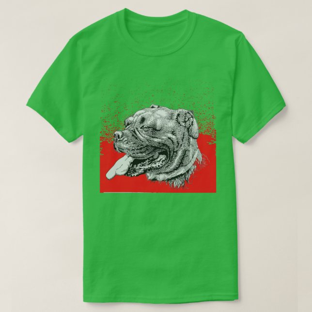 Camiseta cão vermelho-fofo (Frente do Design)