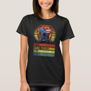 Camiseta Cão Vintage Melhor Pai De Corso Canavieiro Em Todo