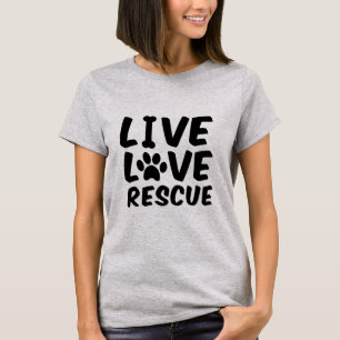 Camiseta Cão vivo do salvamento do amor